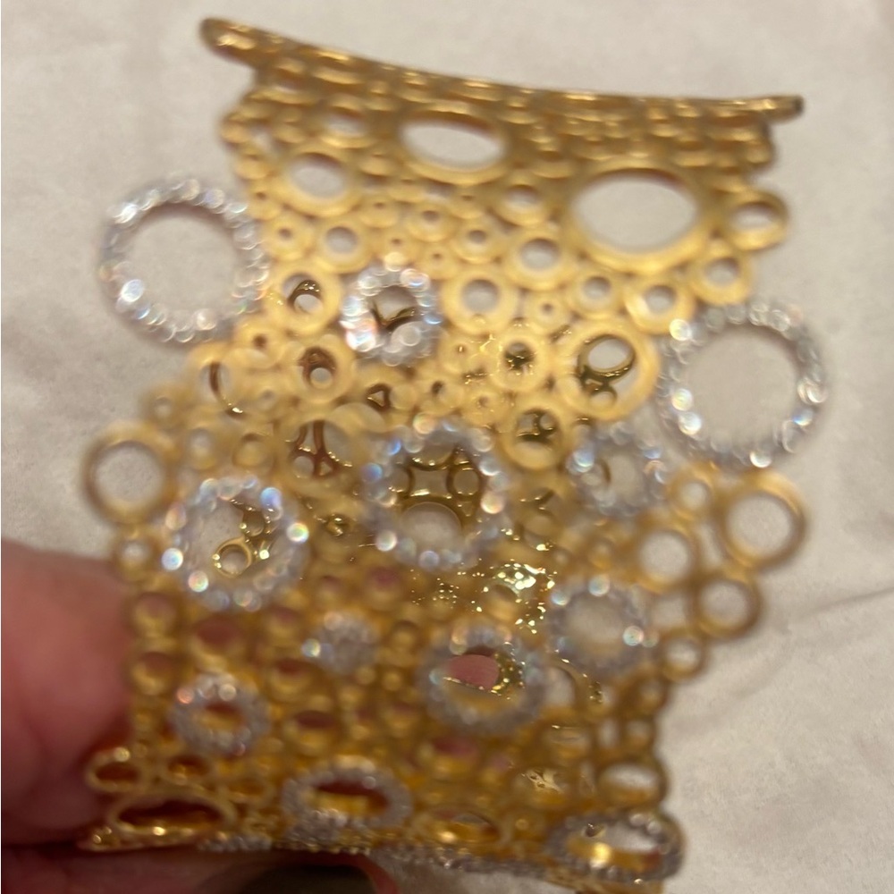 Silver and gold plating cuff - Picture 5 of 7